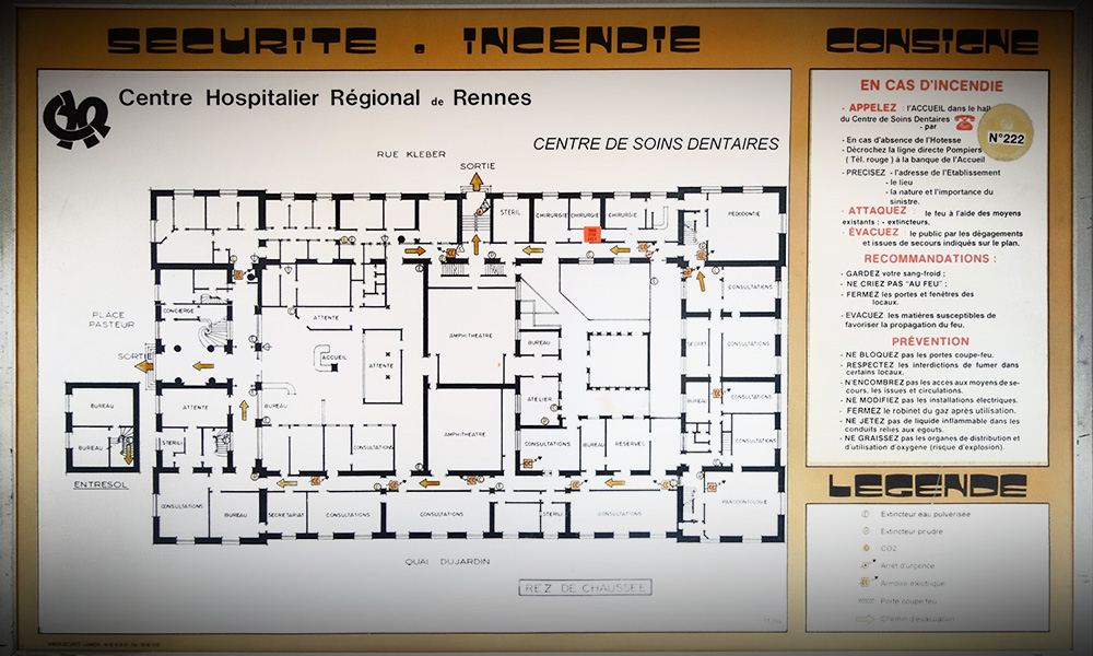 Le plan du rez-de-chaussée du bâtiment... Avant sa restructuration...