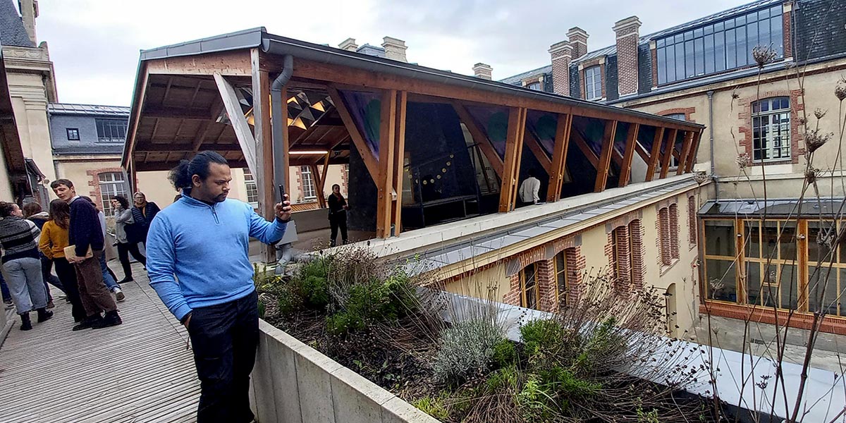 Vue de l'intérieur de l'Hôtel Pasteur...