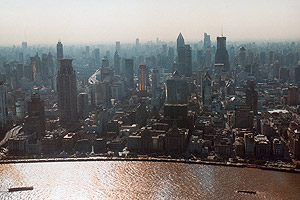 Vue du centre de Shanghai depuis la Pearl Tower