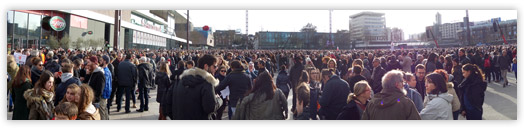 Manifestation « Je Suis Charlie » - Place de la Mairie - Rennes - 11 janvier 2015