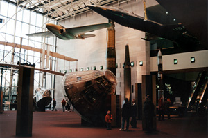 Le hall du Musée de l'Air et de l'Espace...