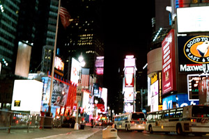 Time Square, le soir...